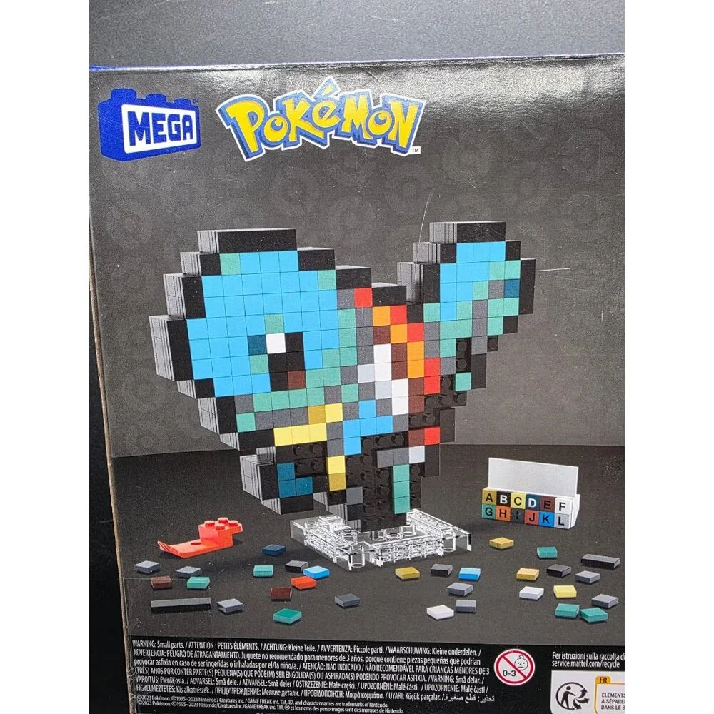 Mega Pokémon Squirtle Pixel Art Building Set 13+ 367 Pieces Model HTH77 Toy Kit